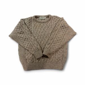 Quill's Irish Knit Wool Cable Knit Sweater